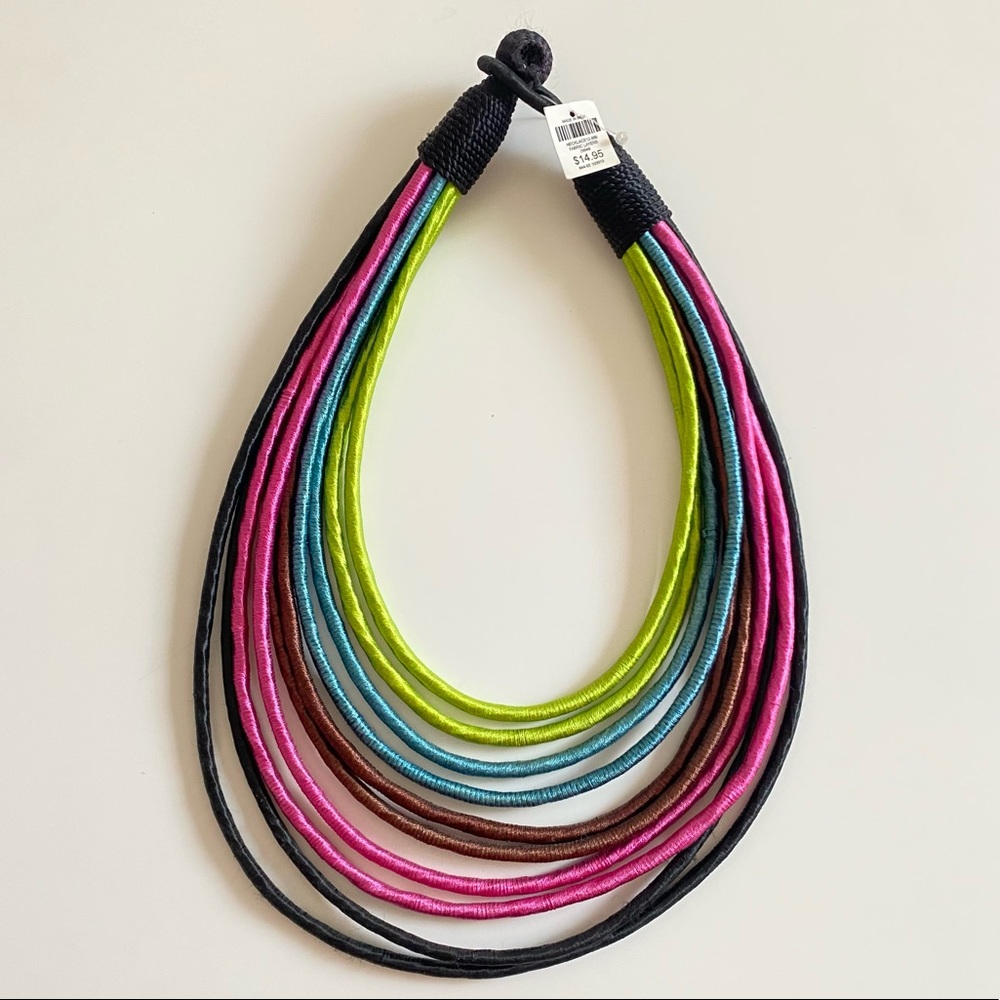 Earthbound Tribal inspired multicolor cords necklace NWT